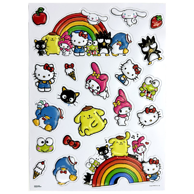 ハローキティ プクプク シール 20カット 立体 ごほうびシール 手帳
