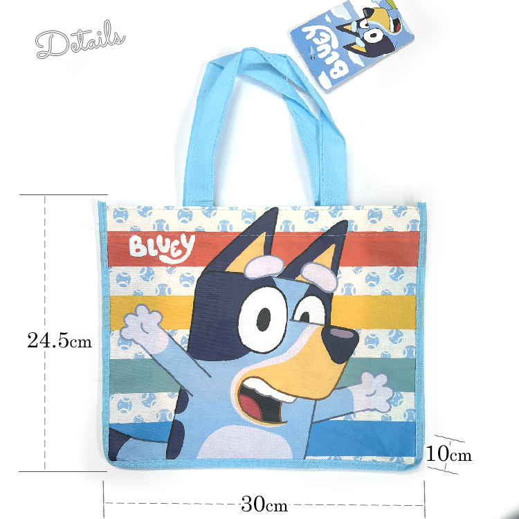 不織布バッグ ハンドバッグ ブルーイ エコバッグ Mサイズ キャラクター