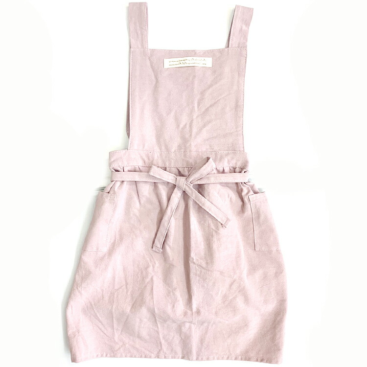 子供 エプロン キッズ コットン ワンピース風 女の子 子ども