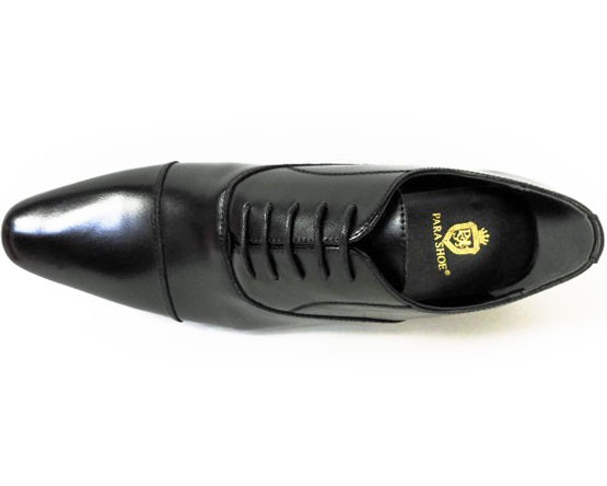 PARASHOE 本革 ストレートチップ ビジネスシューズ 黒 3E 27.5cm、28cm