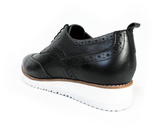 PARASHOE 本革 ウィングチップ ビジネスカジュアルシューズ 厚底白