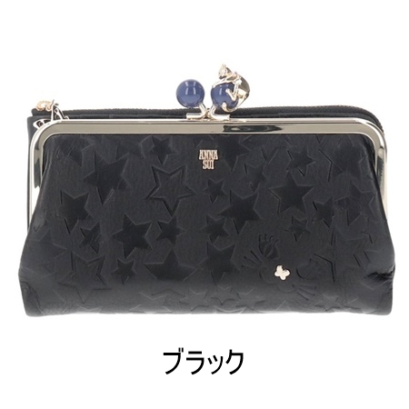 アナスイ ANNASUI 長財布 プレイングキャット 外口金ファスナー長財布 