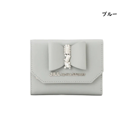 JILL by JILLSTUART リボン付き三つ折り財布 ジルスチュアート リボン チャーム 三つ折り ウォレット Black JILL