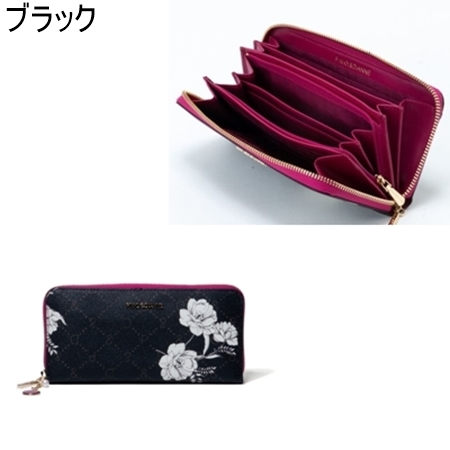 新品【ピンキー＆ダイアン】フラワーペイント 大容量 ラウンドファスナー長財布 PINKY&DIANNE ピンキー＆ダイアン Pinky&Dianne 長財布 フラワー