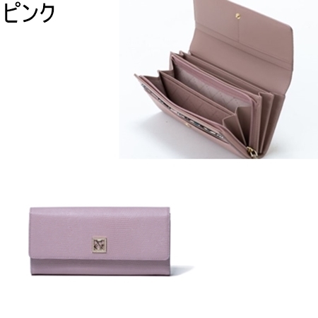 PINKY&DIANNE ピンキー＆ダイアン 長財布 エフェクトリザード ピンク
