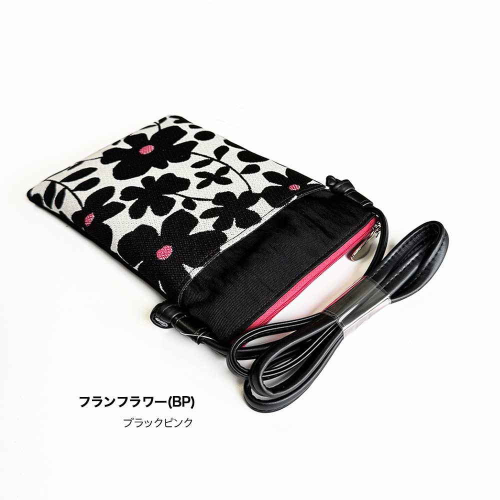 フランフラワー スマホポシェット サコッシュ 花柄 スマホポーチ