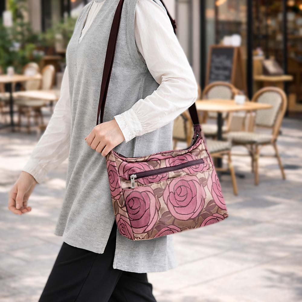 花柄 ショルダーバッグ 全8色：日本製 バッグ バラ ローズ おしゃれ かわいい