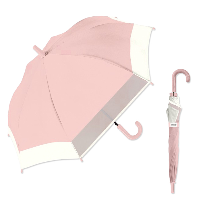 ■ 晴雨兼用 日傘 50cm 55cm 長傘 子供用 子供 子ども キッズ ジャンプ傘 ピンク ホワイト ブルー パープル 小学生 かわいい こども 雨傘 女の子 梅雨 通学 入学 | パリスキッズ | 01
