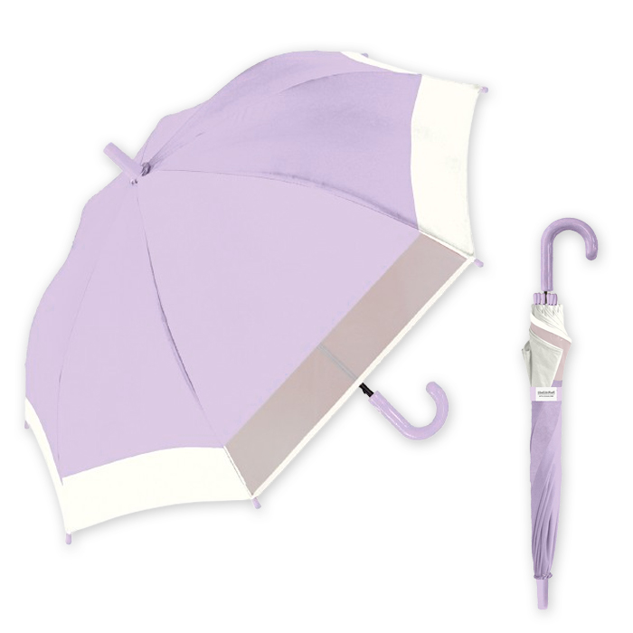■ 晴雨兼用 日傘 50cm 55cm 長傘 子供用 子供 子ども キッズ ジャンプ傘 ピンク ホワイト ブルー パープル 小学生 かわいい こども 雨傘 女の子 梅雨 通学 入学 | パリスキッズ | 02