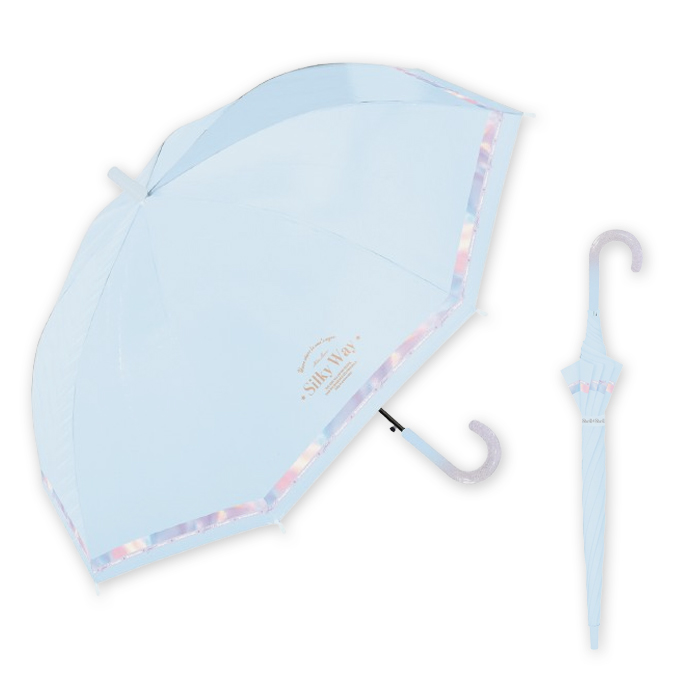 ■ 晴雨兼用 日傘 50cm 55cm 長傘 子供用 子供 子ども キッズ ジャンプ傘 ピンク ホワイト ブルー パープル 小学生 かわいい こども 雨傘 女の子 梅雨 通学 入学 | パリスキッズ | 06