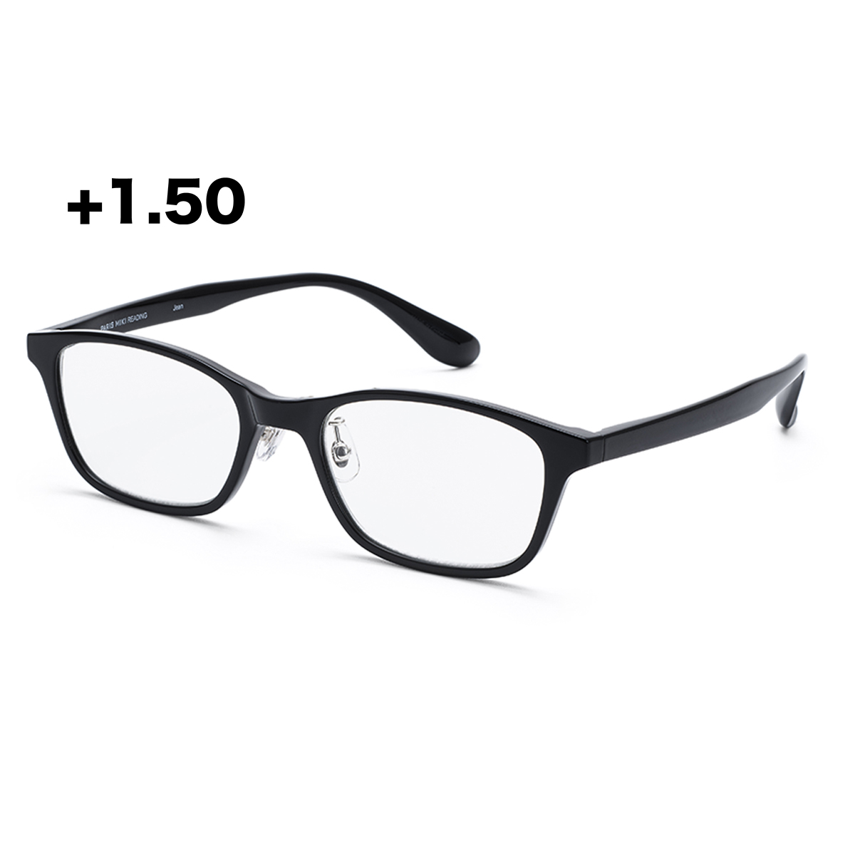 老眼鏡 パリミキリーディンググラス JEAN ジャン ブラック +1.00 +1.50