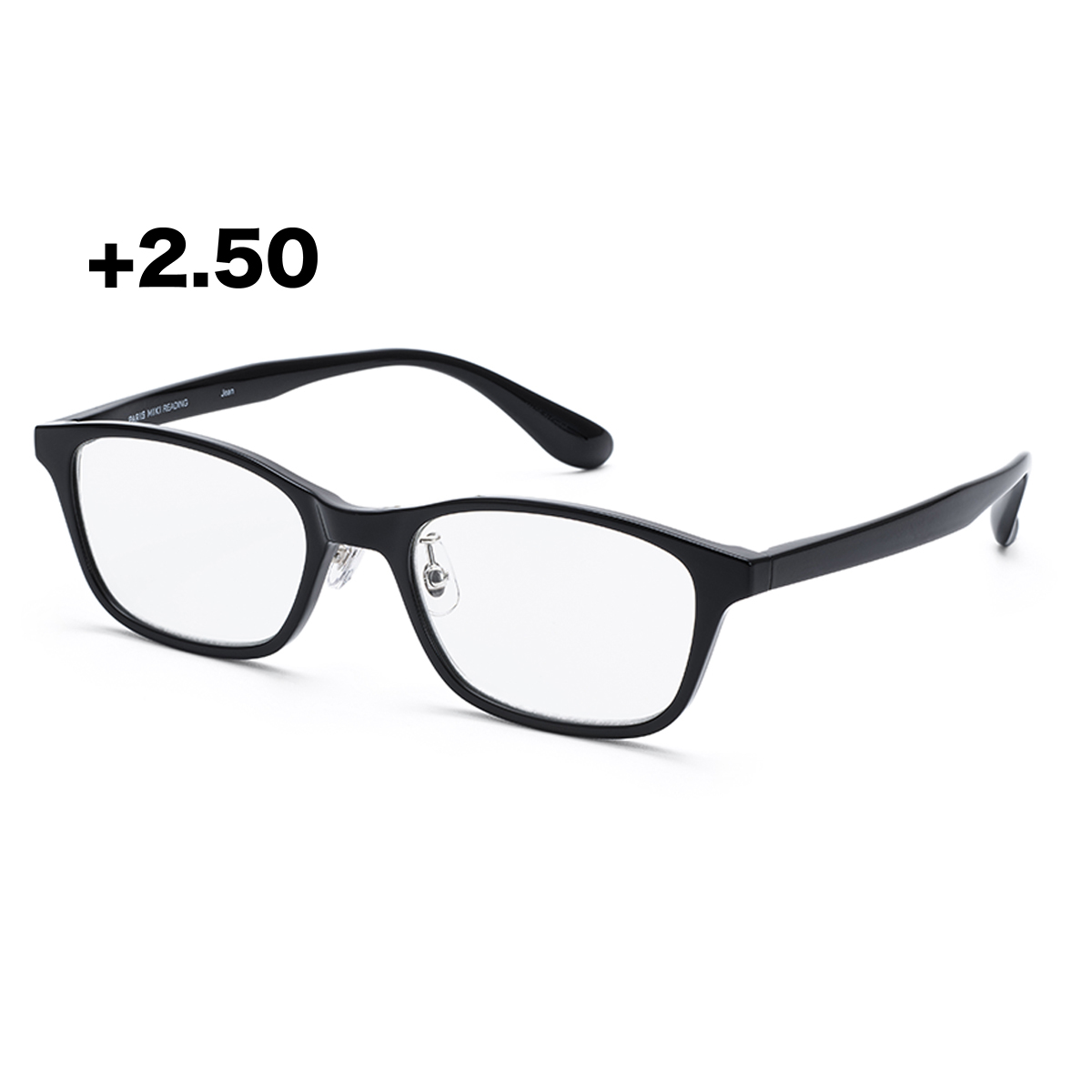 老眼鏡 パリミキリーディンググラス JEAN ジャン ブラック +1.00 +1.50