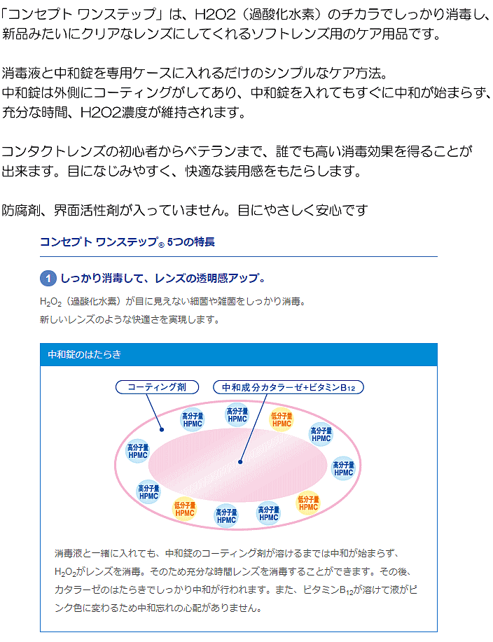 市場 コンセプト 中和錠 12錠 AMO 洗浄液 ×2箱セット 消毒液 コンタクト ワンステップ