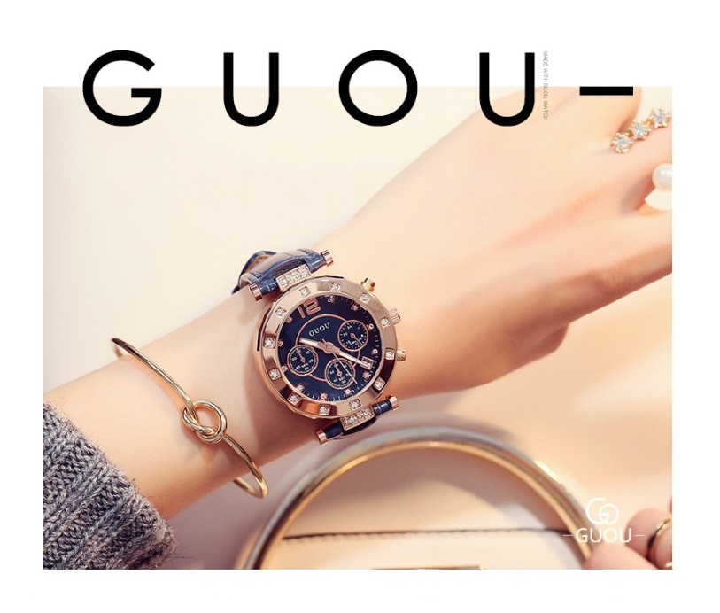 GUOU 腕時計 レディース 女性用 ウォッチ アクセサリー ラッピング無料