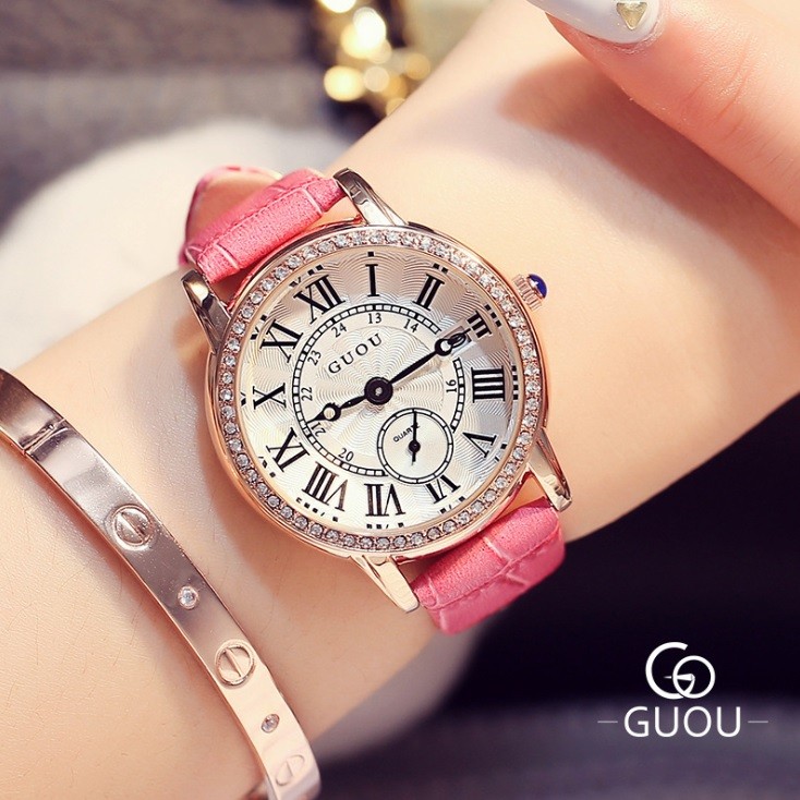 GUOU 腕時計 時計 レディース 女性用 ウォッチ セレブ 人気 