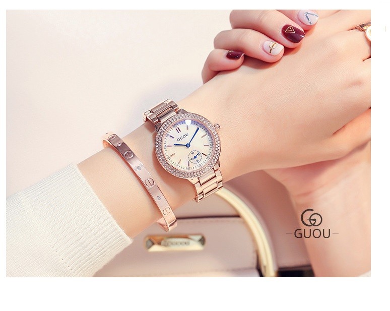 GUOU 腕時計 時計 レディース 女性用 ウォッチ セレブ 人気
