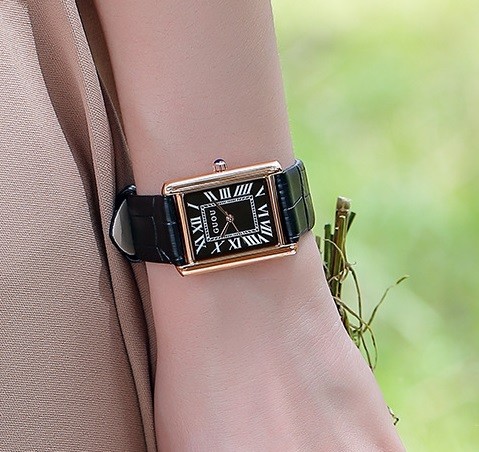 GUOU 腕時計 時計 レディース 日本製ムーブメント 女性用 ジュエリーウォッチ アクセサリー ラッピング無料  ブレスレット 長方形 8177｜parisrose｜05