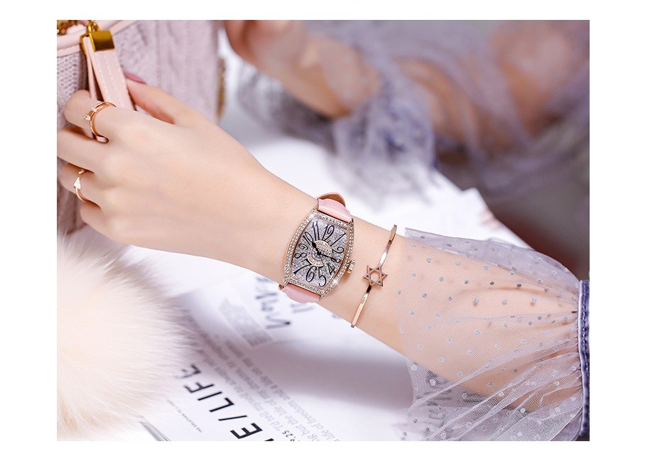 GUOU 腕時計 レディース 女性用 ウォッチ セレブ 人気 楕円形 キラキラ