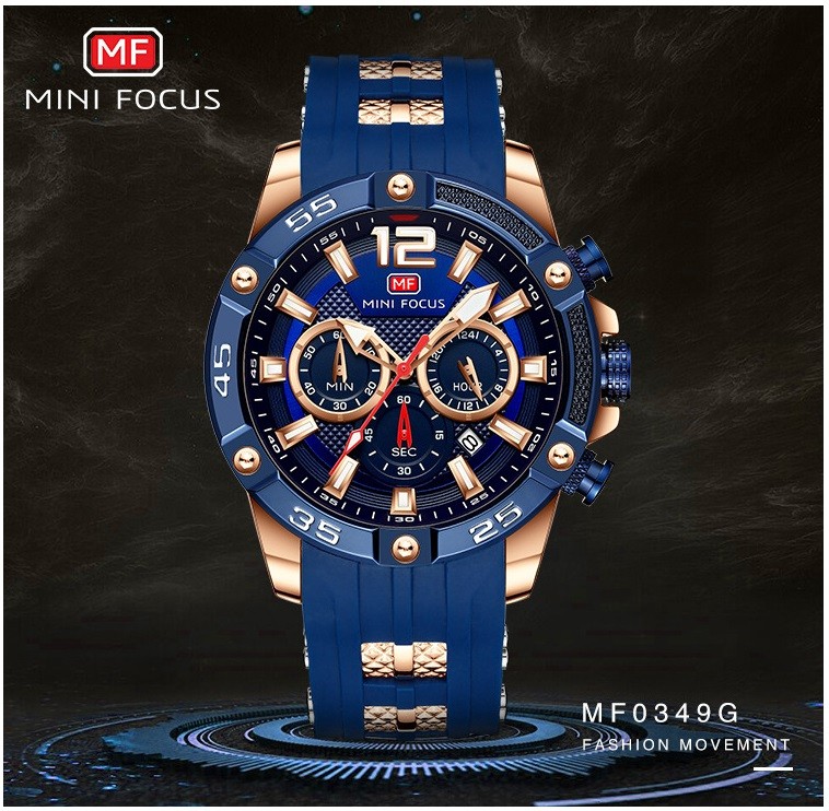 MINI FOCUS 腕時計 時計 メンズ 男性用 ストップウォッチ クロノグラフ ビジネス 欧米 海外人気 ミリタリーマルチ クォーツ MF0349  :MINI0349:ParisRose 通販 