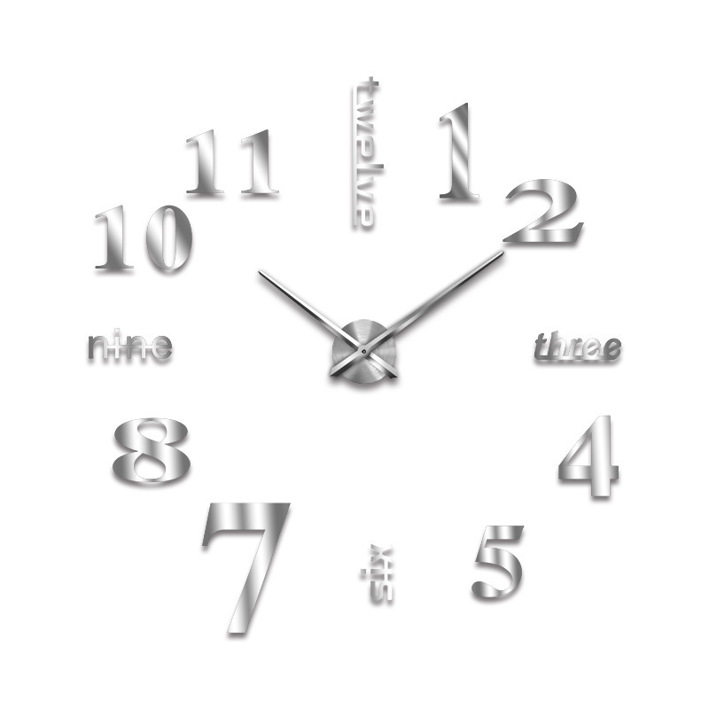 壁時計 掛け時計 大きいサイズ DIY ウオールステッカー インテリア 室内 ウォールクロック 時計を壁面に自由に設置できる シンプル 部屋装飾 簡単なおしゃれ時計｜parisrose｜03