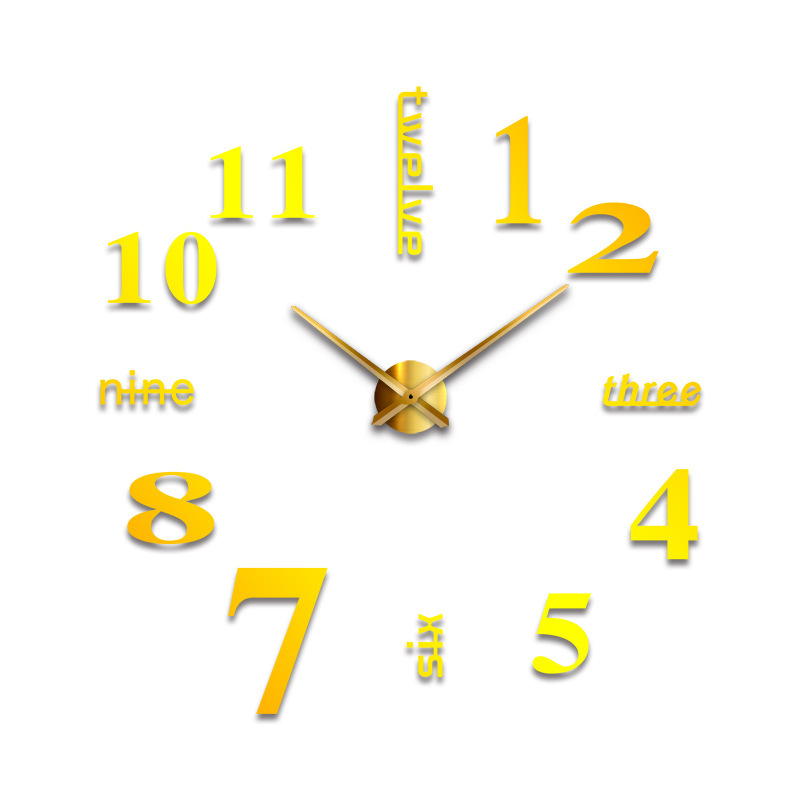 壁時計 掛け時計 大きいサイズ DIY ウオールステッカー インテリア 室内 ウォールクロック 時計を壁面に自由に設置できる シンプル 部屋装飾 簡単なおしゃれ時計｜parisrose｜04