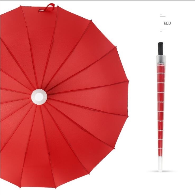 傘 長傘 雨傘 大きな傘 16本骨 レディース メンズ 無地 番傘 紳士傘 ビジネス 軽い 耐風 撥...
