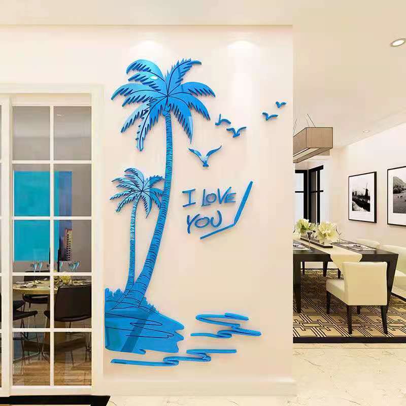 3D やしの木 ウォールステッカー diy アクリル壁紙  飾り はがせる 装飾 シール 壁  ホーム キッチン リビングルーム ベッドルーム インテリア｜parisroseno2｜02