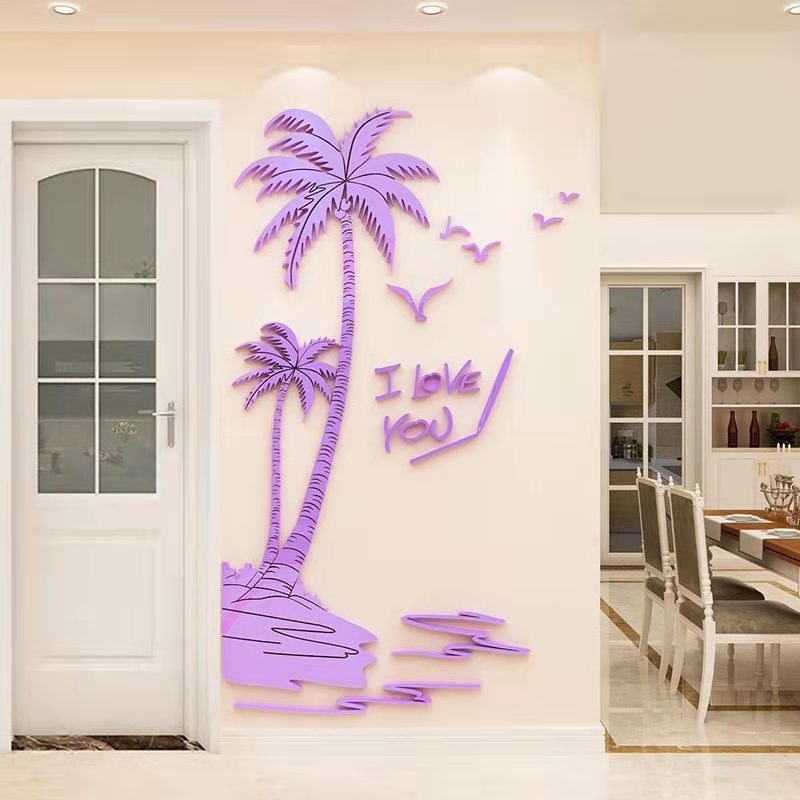 3D やしの木 ウォールステッカー diy アクリル壁紙  飾り はがせる 装飾 シール 壁  ホーム キッチン リビングルーム ベッドルーム インテリア｜parisroseno2｜03