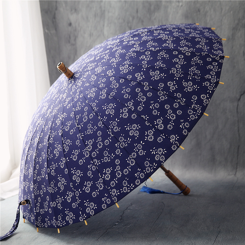 傘 長傘 雨傘 大きな傘 24本骨 レディース  無地  紳士傘   軽い 耐風 撥水  天然木製の...