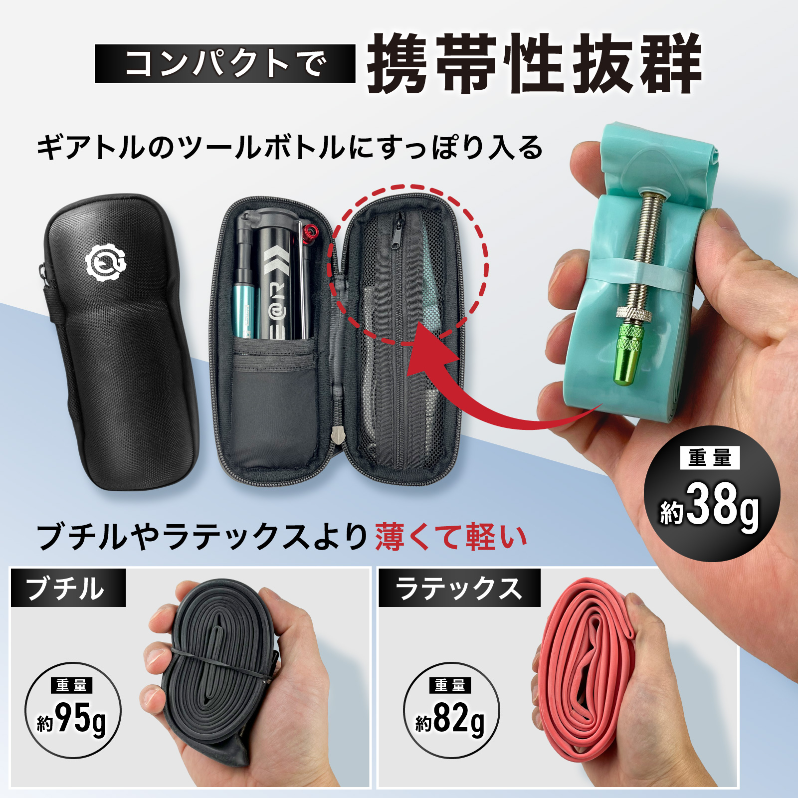 ギアトル インナーチューブ TPU レゲーラ 超軽い 700 x 18-32C ロード