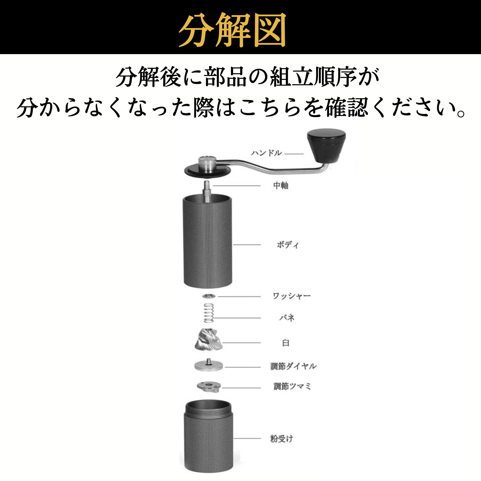 Someie コーヒーミル 高級感ある 手動 ステンレス 臼式 手動コーヒーミル 手挽きコーヒーミル 粗さ調整可能 均一 キャンプ