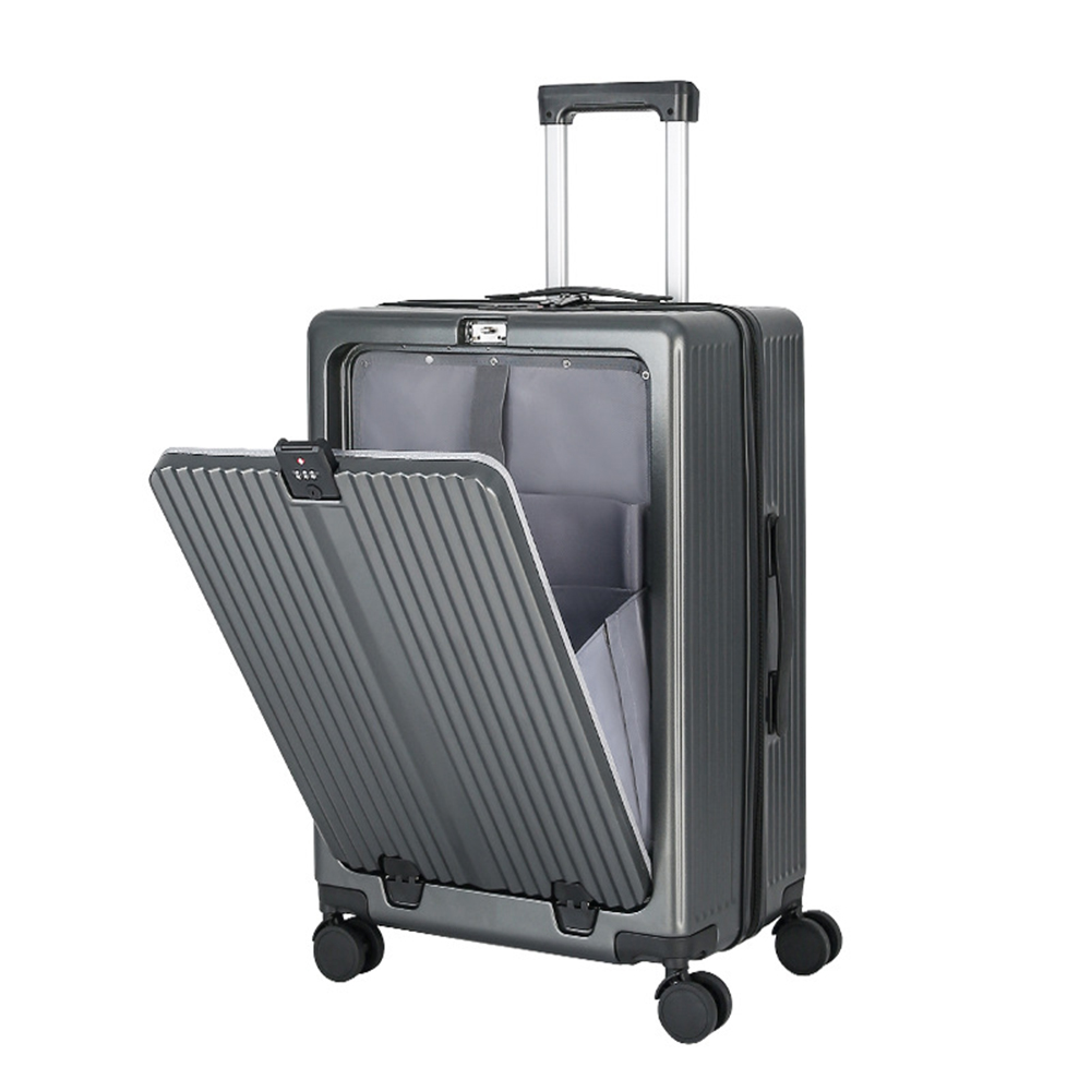スーツケース ファスナータイプ USBポート付き キャリーケース Sサイズ M L 45L 6カラー選ぶ 1-3日用 泊まる カップホルダー付き 軽量 大容量 2024｜parkstore｜02