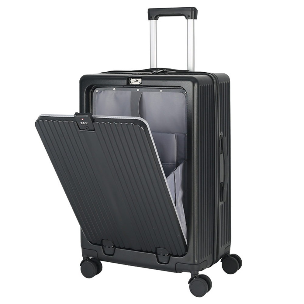 スーツケース ファスナータイプ USBポート付き キャリーケース Sサイズ M L 45L 6カラー選ぶ 1-3日用 泊まる カップホルダー付き 軽量 大容量 2024｜parkstore｜03