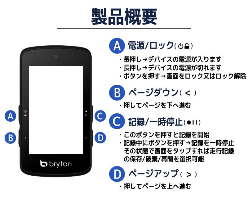 サイクルコンピューター Bryton Rider 750SE ブライトン ライダー 本体