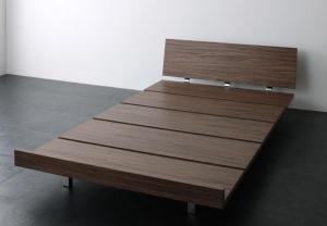 最短2月6日出荷 モダンデザインローベッド ベッドフレームのみ セミダブル