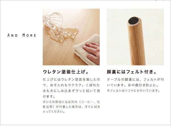 【最短5月1日出荷 】ダイニングテーブル ダイニング 天然木北欧スタイルソファダイニングシリーズ ダイニングテーブル単品 W160_12