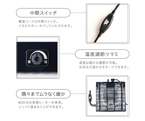 こたつテーブル オーバル＆ラウンドデザイン天板リバーシブルこたつテーブル 楕円形(75×105cm)_10