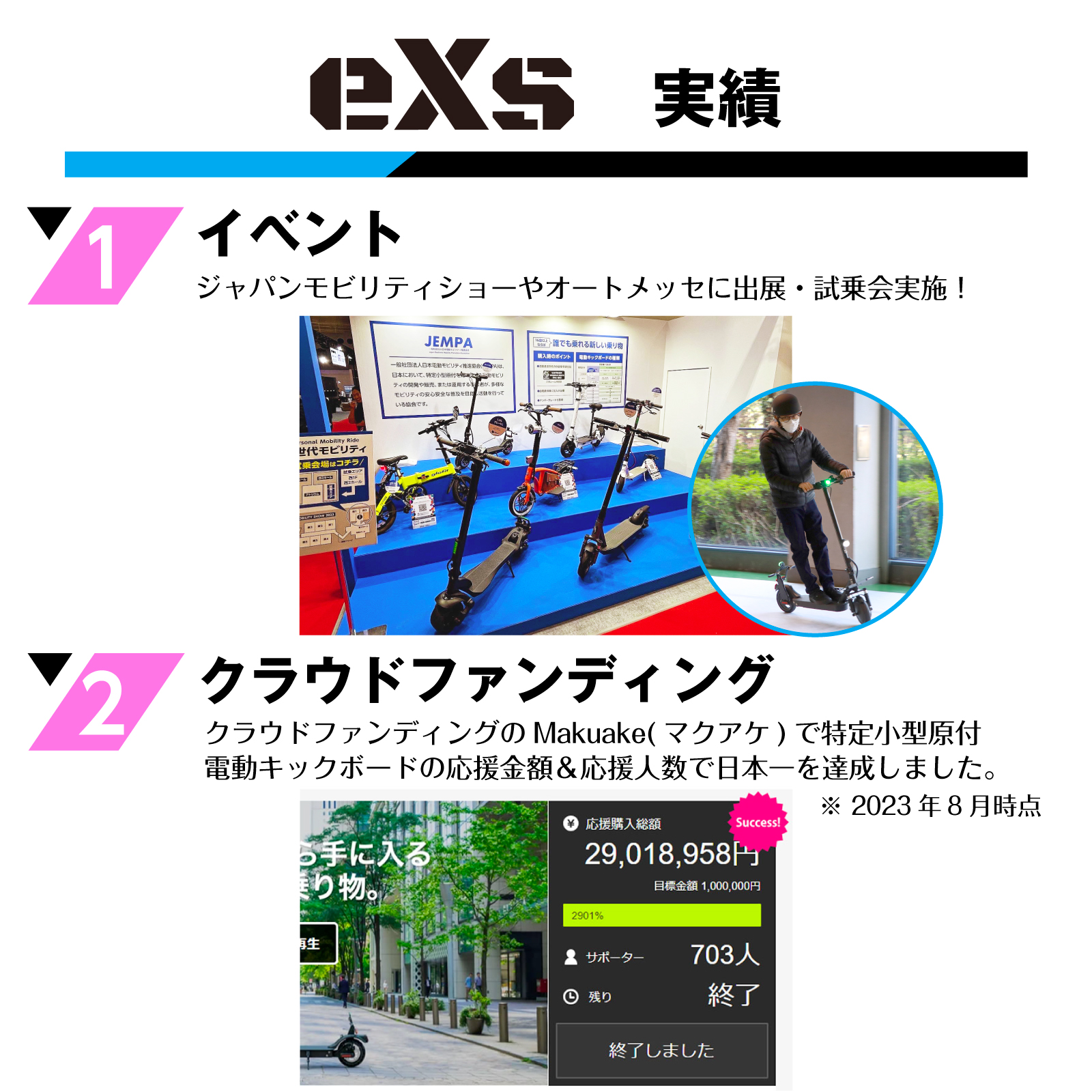 大阪万博 採用モデル eXs(エクス) 電動キックボード eXs 1 TKG