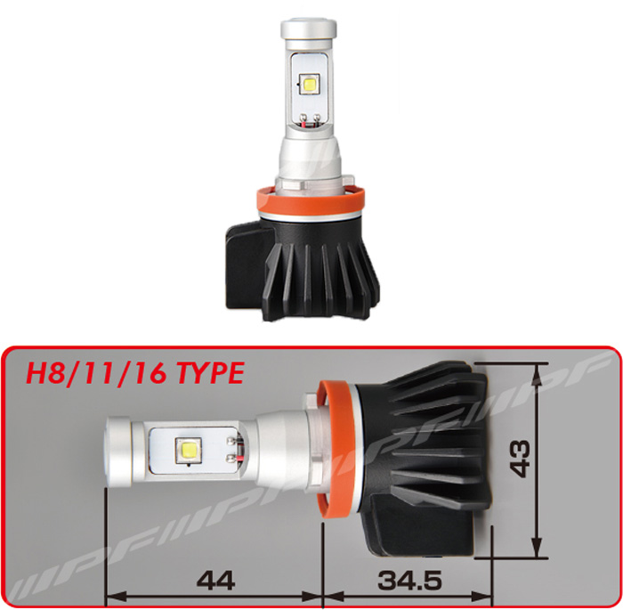 IPF H8 H11 H16 LED フォグランプ コンバージョンキット バルブ 2本