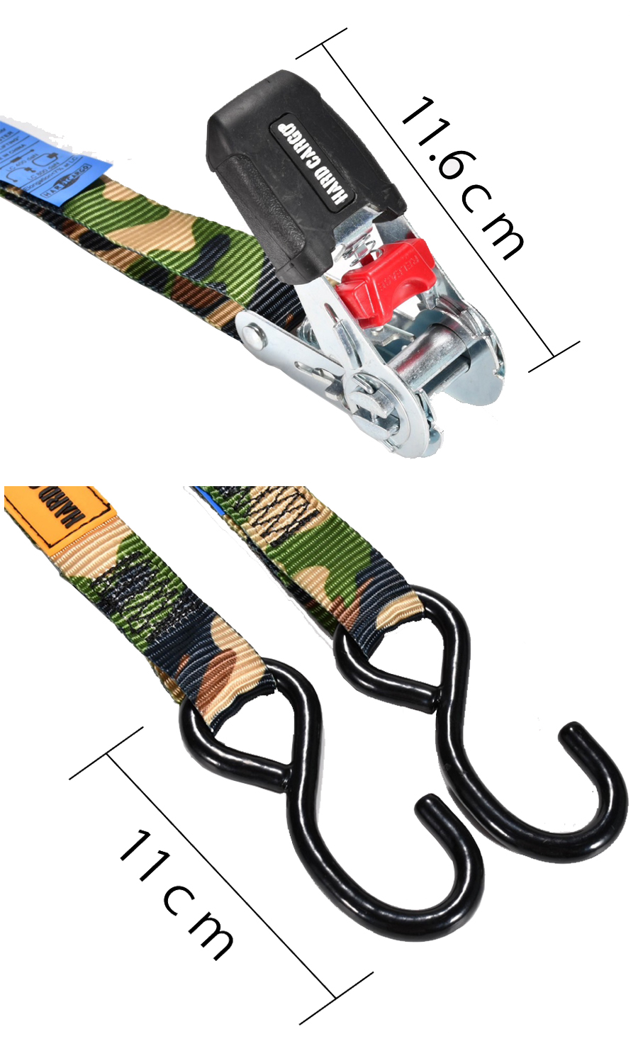 ラチェットタイダウン 荷締め 荷締ベルト 4本セット ハード