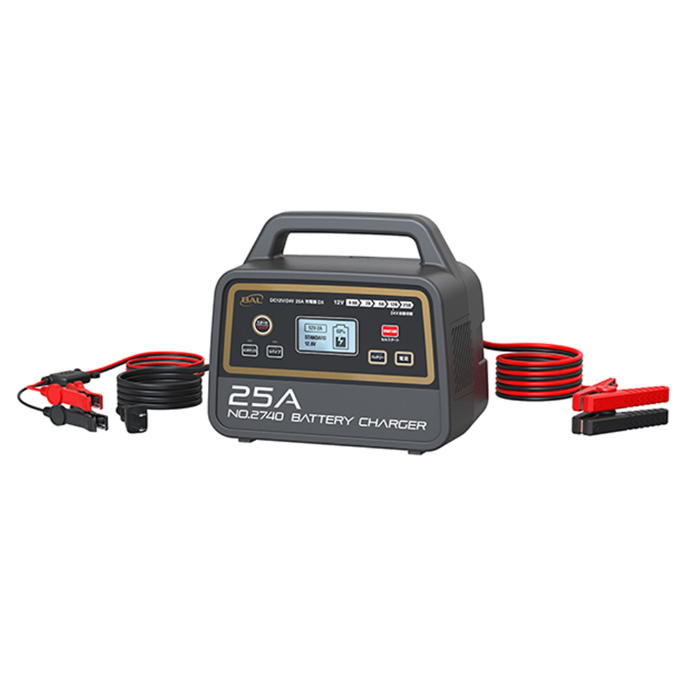 12V/24Vバッテリー専用 DC12V/24V 25A 充電器 DX 2740 BAL 自動 回復