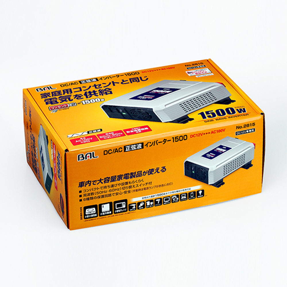 DC/AC正弦波インバーター 1500W 2815 BAL インバーター バッテリー