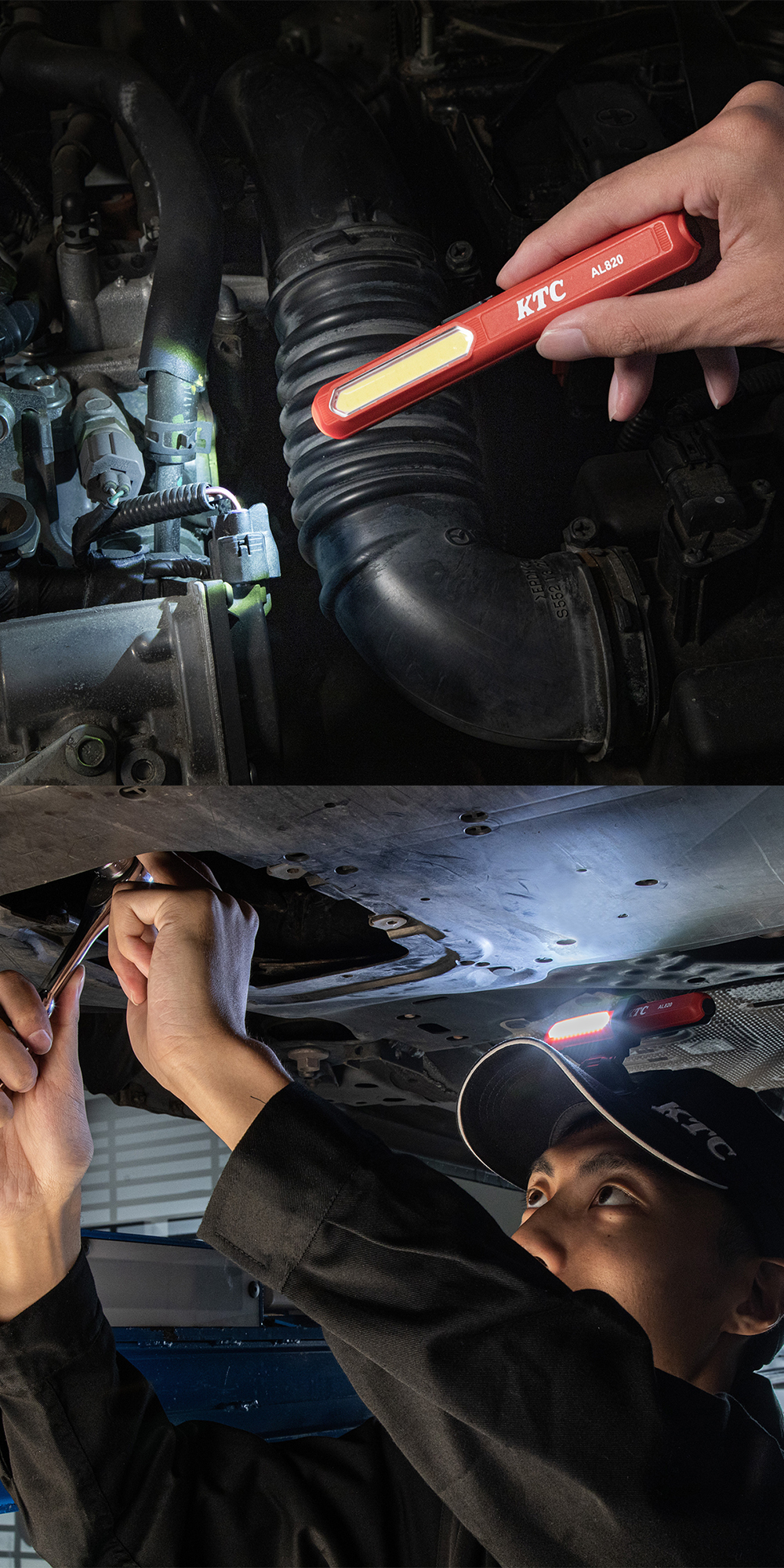 充電式LEDペンライト ヘッドホルダ付き AL820 KTC ペンライト ハンディ