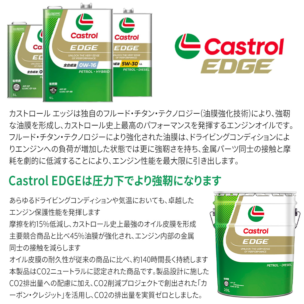 Castrol EDGE RS 10W-50 4L 2本セット カストロール エッジ RS 10W-50 4L (車用エンジンオイル) 価格