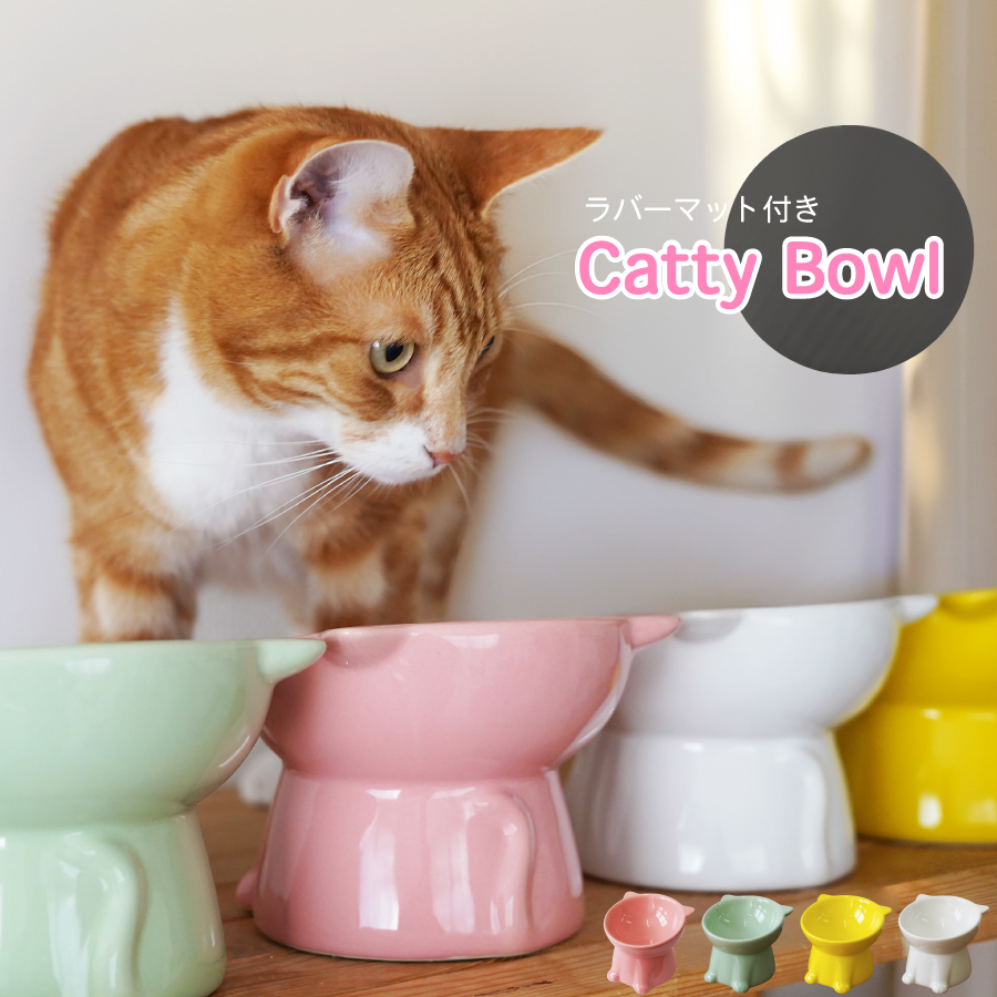 Catty Bowl フードボウル 食べやすい 傾斜 高さがある おしゃれ 陶器