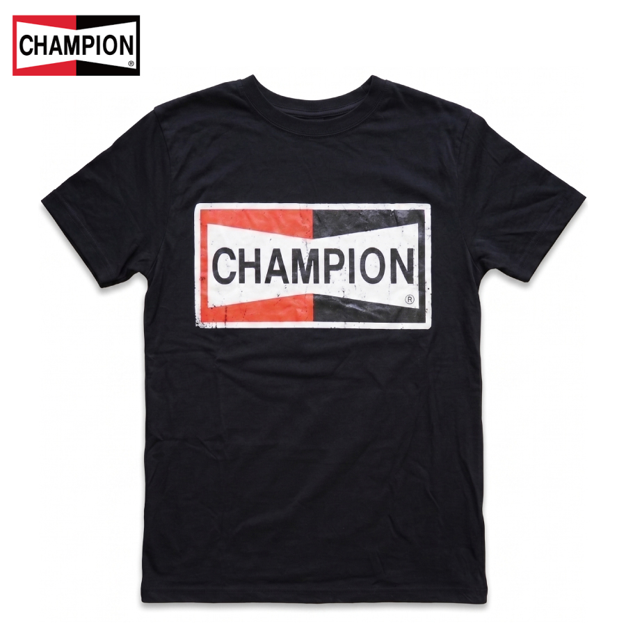 CHAMPION TSHIRT ロゴデザイン Tシャツ チャンピオンプラグ