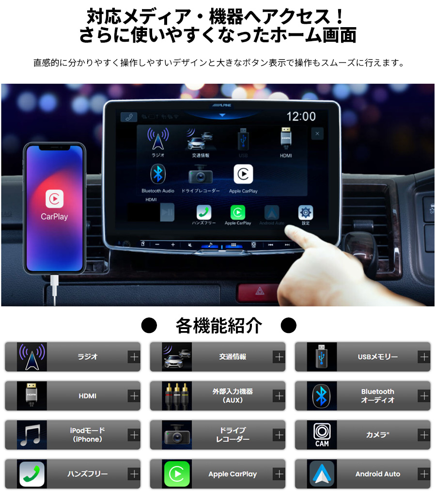 9型 ディスプレイオーディオ DAF9Z Bluetooth HDMI AppleCarPlay