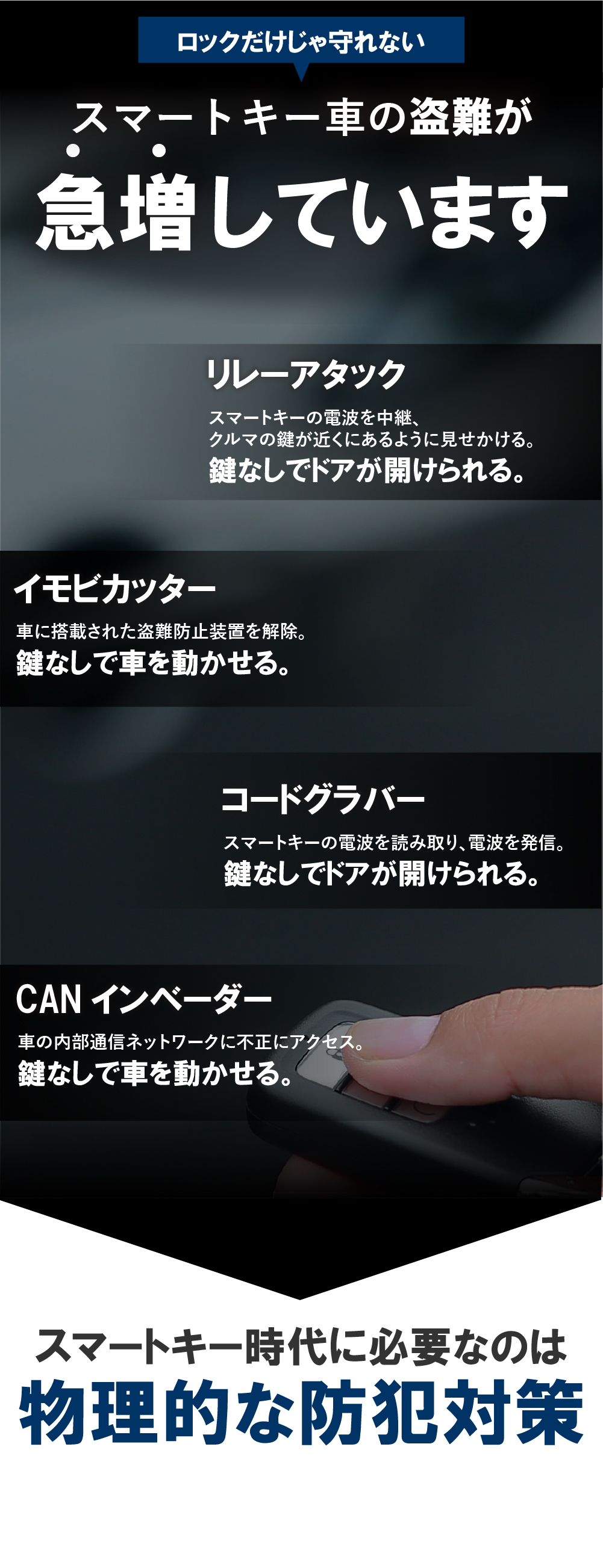 多車種対応 ハンドルロック ステアリングロック DS-THL001 夢星