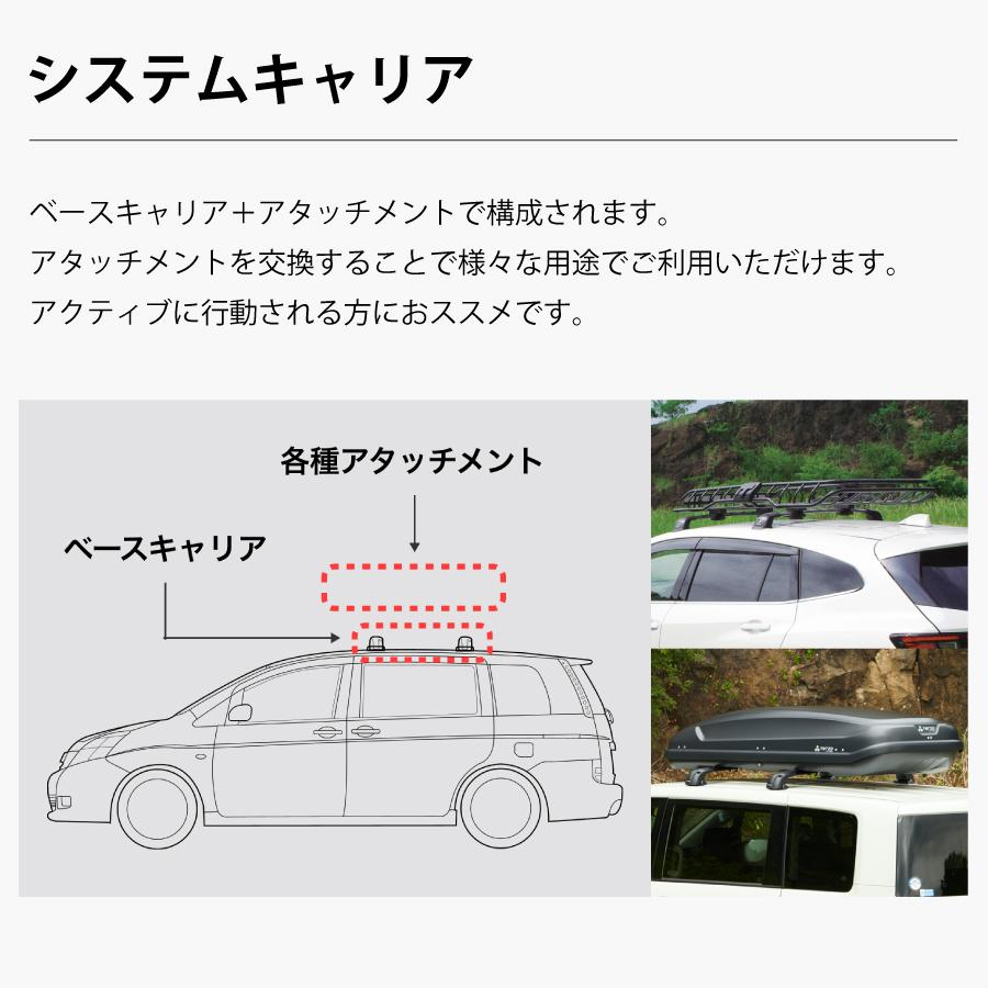 eKスペース B34A B35A B37A B38A 一台分 EF100A EB92AB EB92AB EH470 フット エアロバー 取付ホルダー システムキャリア TERZO E1E1