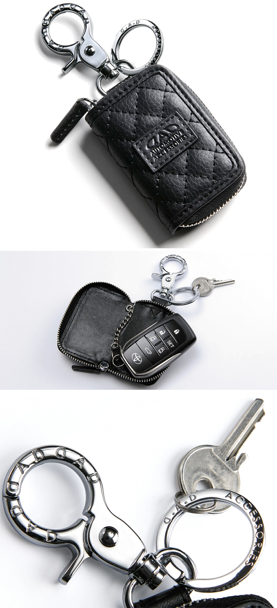 DAD D.A.D スマートキーケースII タイプ キルティング 黒 ブラック